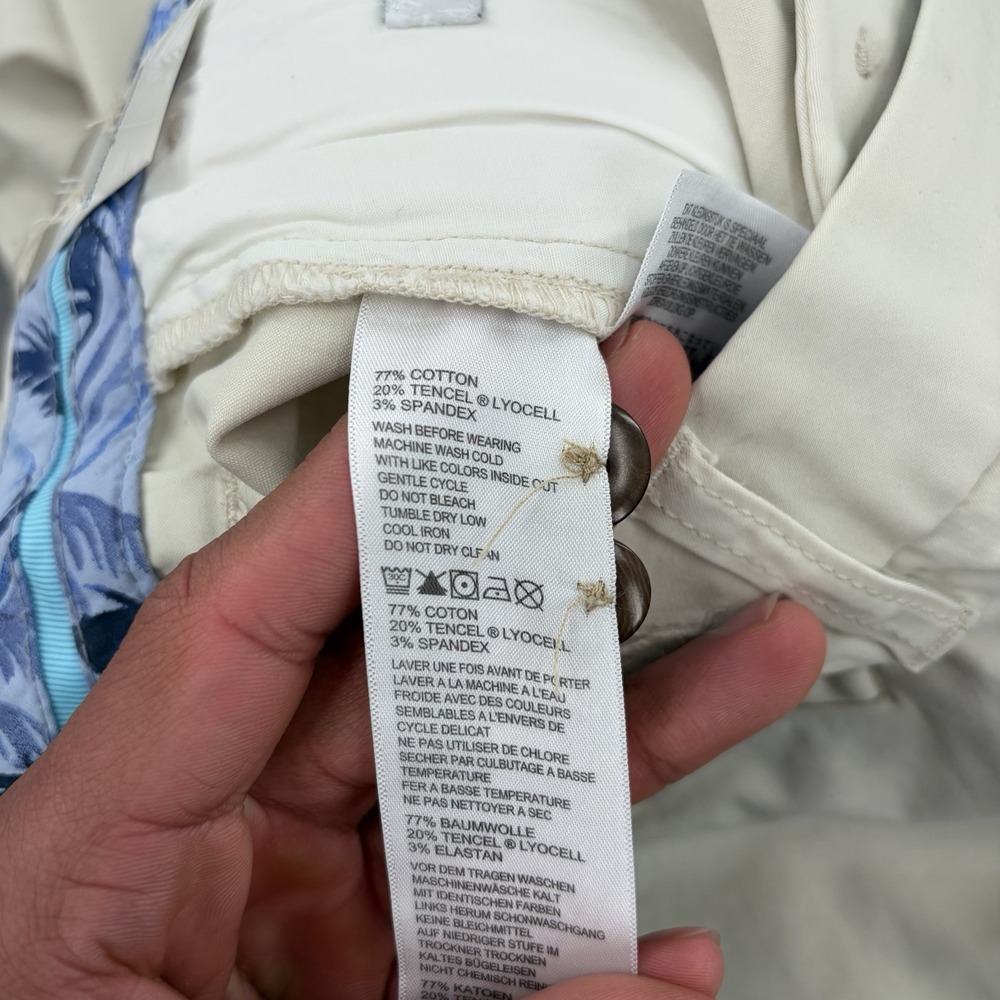 Tommy Bahama Boracay Chino Pants Men's 36 x 28 Bleached Sand Flat Front $125 NWT - Picture 7 of 11